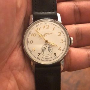 Vintage Pobeda Sputnik Soviet Era Manual Watch